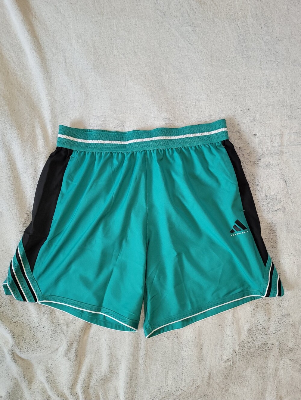 Adidas Mens XL Crazy Lite Basketball Shorts Teal Black Loose Fit JX0093 Athletic
